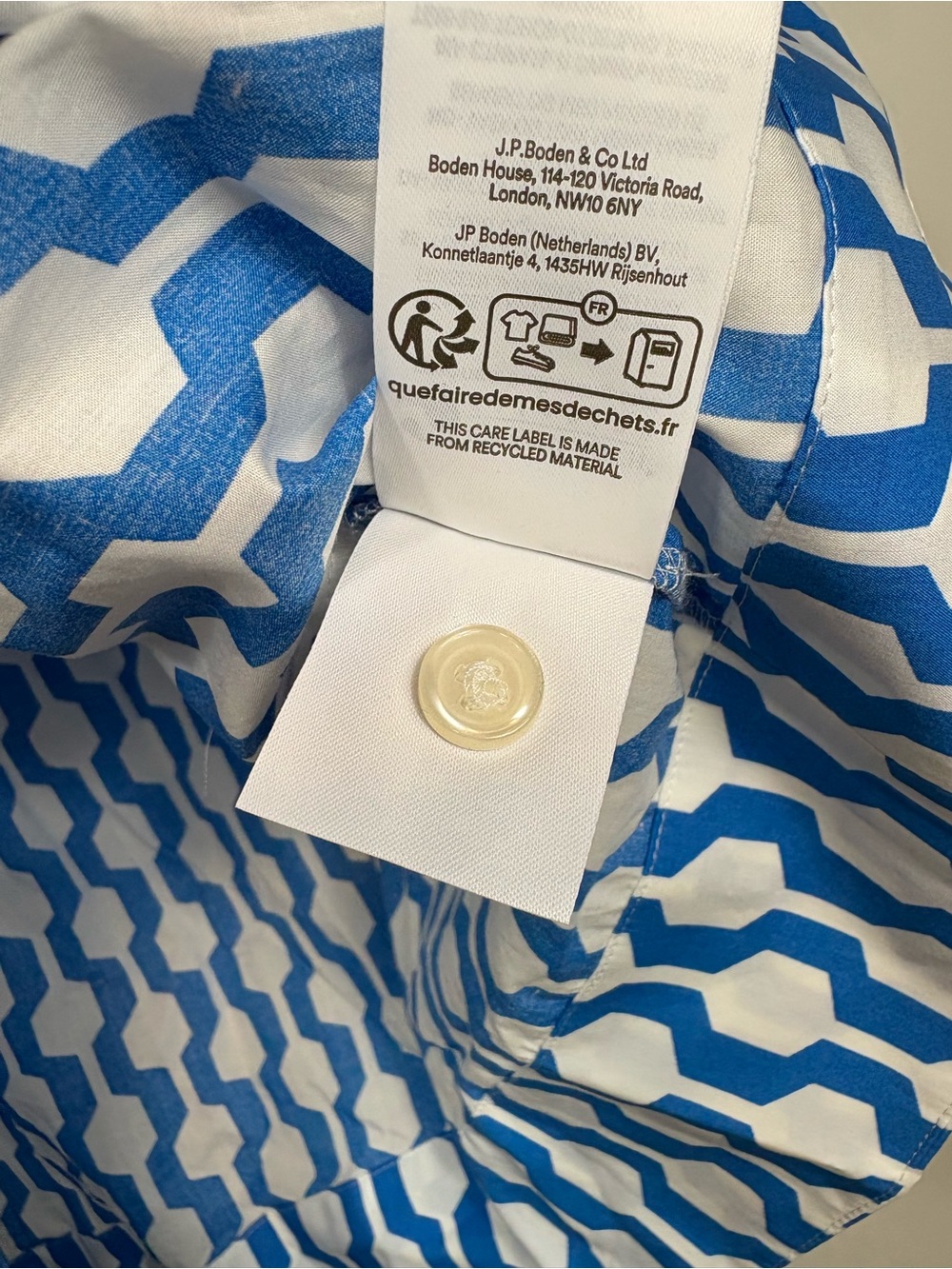 NWT Boden Collarless Midi Shirt Dress Sz 16-18L - Picture 10 of 11